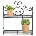 Cerrar Wide Wall Iron Etagere, Black CE3748136